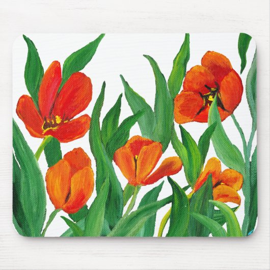 Rode tulpen muismat (Voorkant)