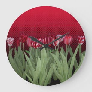 Rode Tulpen op gradiënt Grote Klok