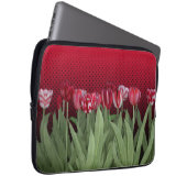 Rode Tulpen op gradiënt Laptop Sleeve (Voorkant Rechts)