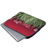 Rode Tulpen op gradiënt Laptop Sleeve (Voorkant onderkant)