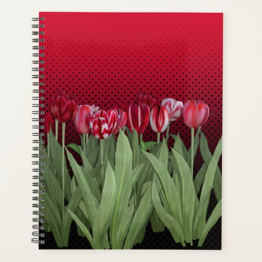 Rode Tulpen op gradiënt Planner (Voorkant)