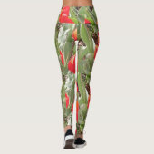 Rode Tulpen Pattern Leggings (Achterkant)