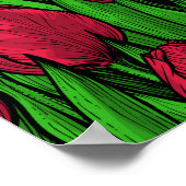 Rode tulpen poster (Hoek)