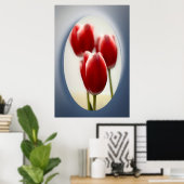 Rode tulpen poster (Thuiskantoor)
