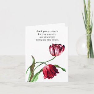 Rode Tulpen  Seed Bedankt Card Notitiekaartje