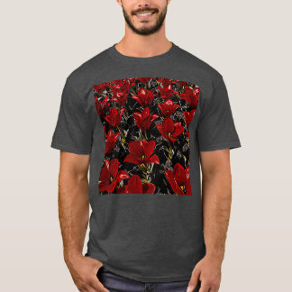 Rode tulpen t-shirt