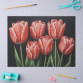 Rode tulpen tissuepapier (Craft)