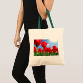 Rode tulpen tote bag (Voorkant (product))