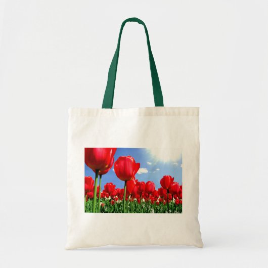 Rode tulpen tote bag (Voorkant)