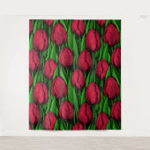 Rode tulpen wandkleed (Voorkant)