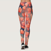 Rode Tulpenpatroon Leggings (Achterkant)