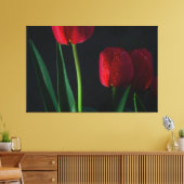 Rode Tulps met omhuld Canvas Afdruk (Insitu (Woonkamer))