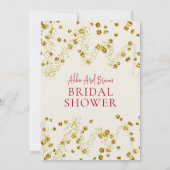 Rode Turkse Rozen Bridal Shower Kaart (Achterkant)