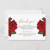 Rode Turkse Rozen Funeral Hartelijk dank Bedankkaart (Voorkant)