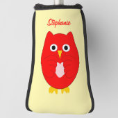Rode Uil Ontwerp Golfheadcover (Draai 90)