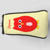 Rode Uil Ontwerp Golfheadcover (Voorkant)