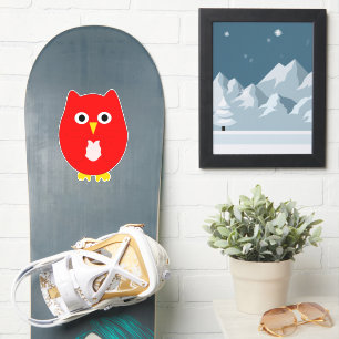 Rode Uil Ontwerp Sticker