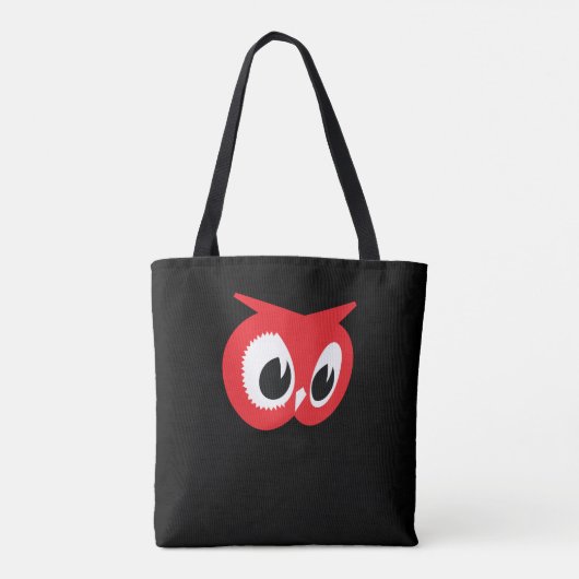 Rode uil schouder Canvas tas (Achterkant)