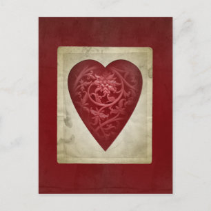 Rode Valentijn Bloemen Hart Briefkaart