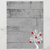 Rode Valentijn - Harten - Aangepaste papierpagina (Achterkant)