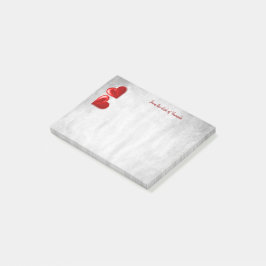 Rode Valentijn hoort persoonlijke opmerkingen Post-it® Notes