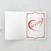 RODE VALENTIJN WARMTEBEATS FEESTDAGEN KAART (Binnen)