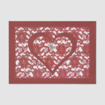 rode Valentijnsdag met kantpatroon