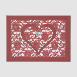 rode Valentijnsdag met kantpatroon Tissuepapier