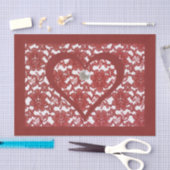 rode Valentijnsdag met kantpatroon Tissuepapier (Craft)