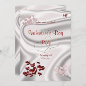 Rode Valentijnsdag Partij uitnodiging (Voorkant / Achterkant)