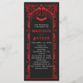 Rode Vampier Kathedraal Gotische bruiloft Programma (Voorkant)