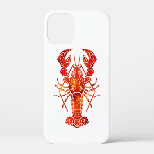 Rode veelhoekige kreeft Case-Mate iPhone case (Achterkant)