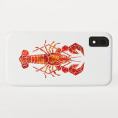 Rode veelhoekige kreeft Case-Mate iPhone case (Achterkant (horizontaal))