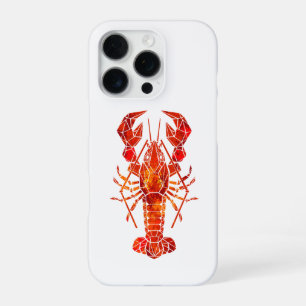 Rode veelhoekige kreeft iPhone 16 pro hoesje