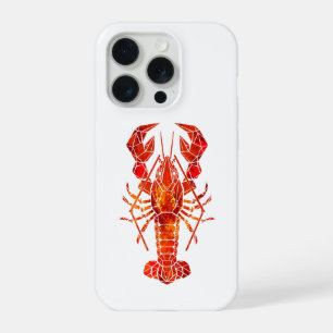 Rode veelhoekige kreeft iPhone 15 pro hoesje