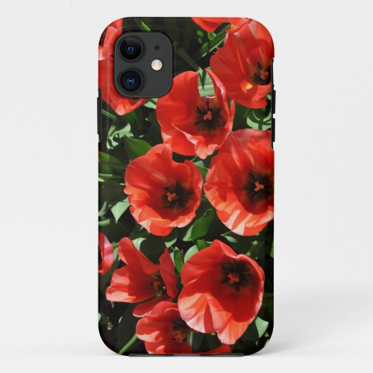 Rode veertulpen Case-Mate iPhone case (Achterkant)