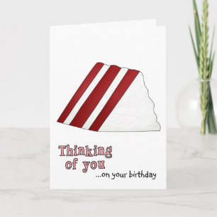 Rode Velvet Cake Birthday Card Kaart
