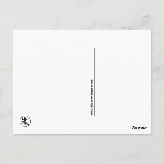 Rode ventilator Briefkaart (Achterkant)