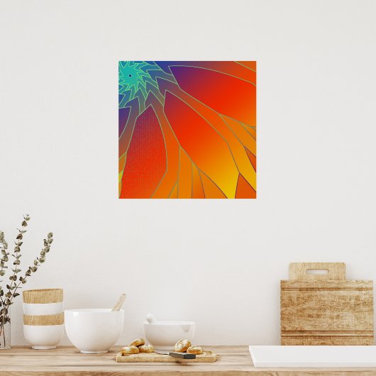 Rode ventilator poster (Keuken)