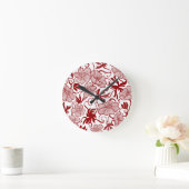 Rode ventilatorvergrendeling ronde klok (Huis)