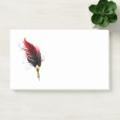 Rode veren pen met gouden penpunt post-it® notes (Kantoor)