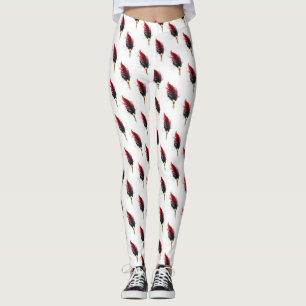 Rode veren pen met gouden punt leggings