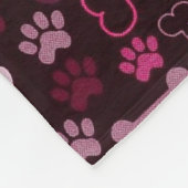 Rode verf afdrukken en Botten Fleece Deken (Hoek)