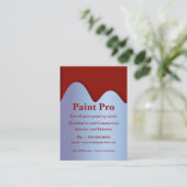 Rode verf kan Visitekaartjes schilderen (Staand voorkant)