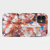 Rode verfborstel abstracte moderne digitale kunst Case-Mate iPhone case (Achterkant (horizontaal))