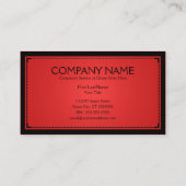 rode verfijning monogrammed visitekaartje (Achterkant)