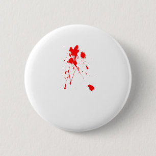 Rode verfspleet ronde button 5,7 cm