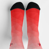 Rode verloop geometrisch meshpatroon Monogram Sokken (Top)