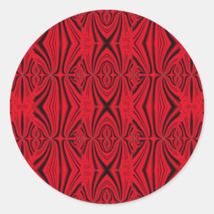 Rode verrekking fractaal ronde sticker