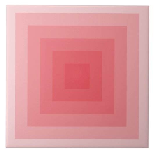 Rode Vierkante Geometrisch Tegeltje (Voorkant)